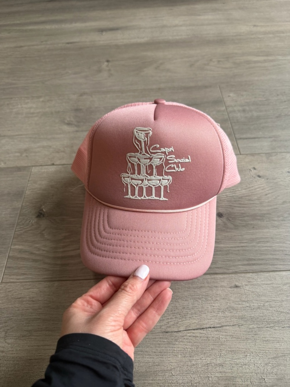 NWT Coney Island Picnic Capri Social Club trucker hat - light pink